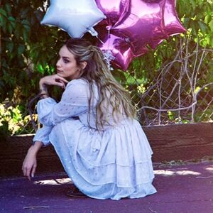 Forever 21 Lavender and Gold Long Sleeve Dress